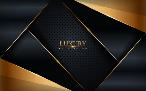 豪华的黑色和金色组合背景图片下载