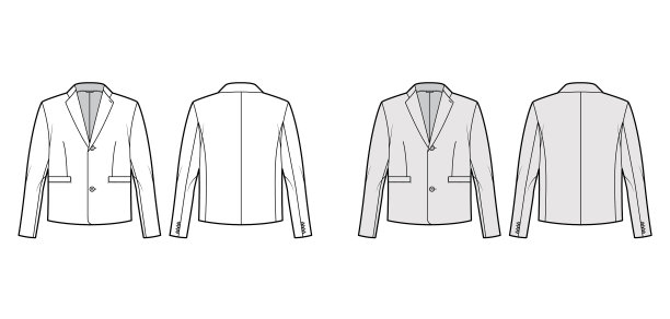 单排扣夹克套装技术时尚图片下载