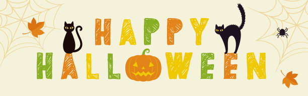 矢量背景与万圣节插图横幅，卡片，传单，社交媒体壁纸等。图片下载