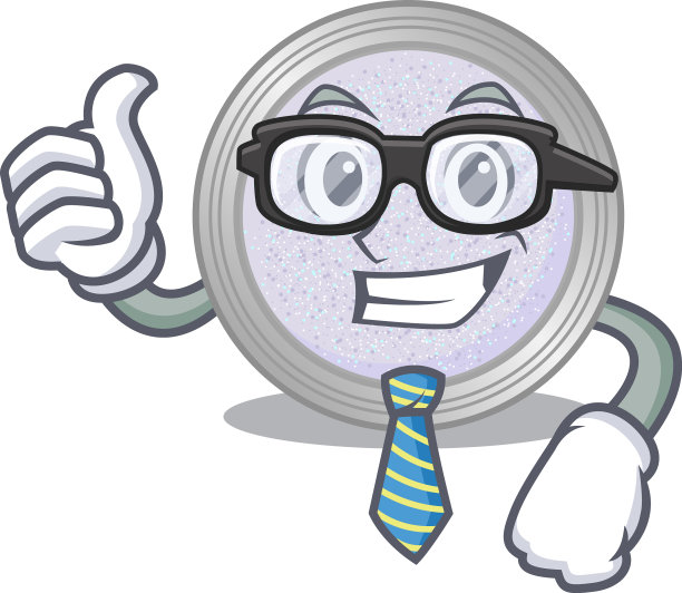 卡通画亮眼影的商人图片下载