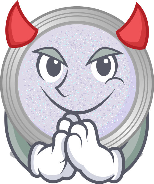 闪闪发光的眼影打扮成魔鬼卡通图片下载