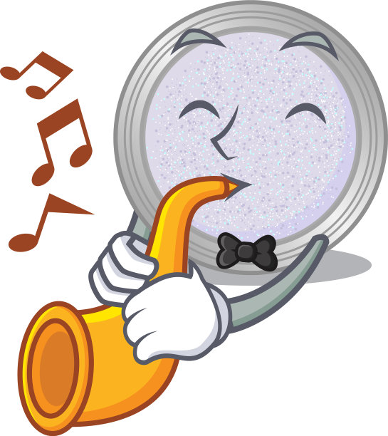 闪亮的音乐家卡通设计眼影图片下载