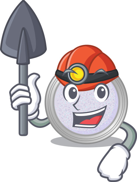 一个卡通图片闪闪发光的眼影矿工图片下载