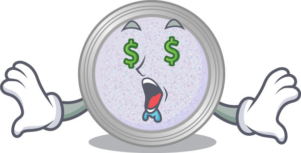 富有的卡通人物概念闪闪发光图片下载