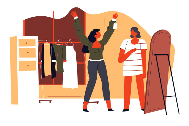 女人穿完美装快乐女人镜图片下载