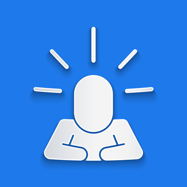 剪纸把沮丧和挫折的图标隔离开来图片下载