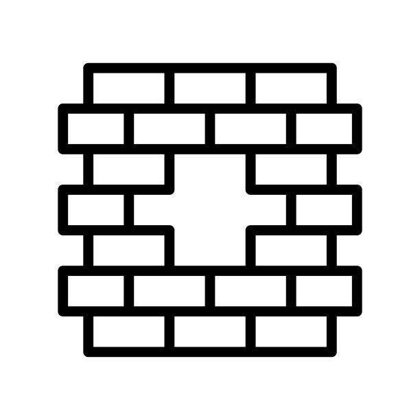 砖图标在线条风格图片下载