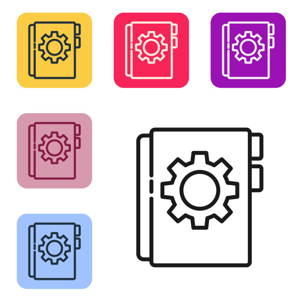 黑线用户手动图标隔离在白色上图片下载