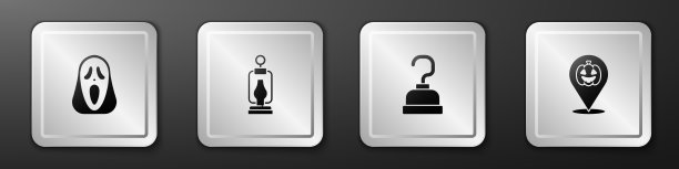 设置搞笑吓人的鬼面具露营灯图片下载