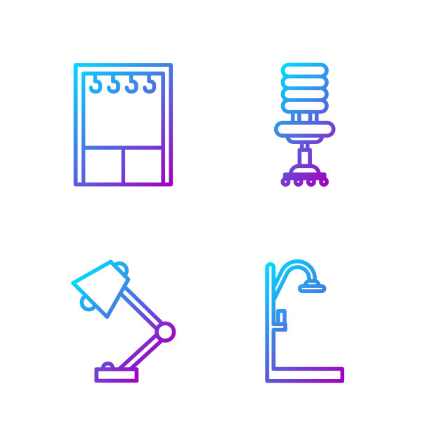 设行淋浴、台灯、衣柜和办公室图片下载