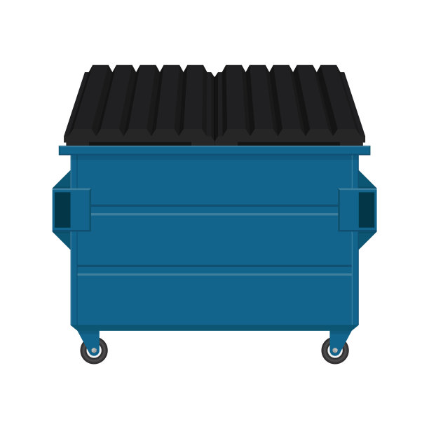 垃圾箱孤立在白色背景上图片下载