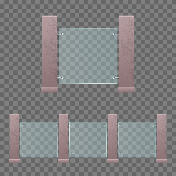 现代玻璃栏杆隔离图片下载