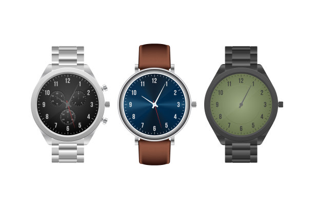 真实的手手表孤立在白色背景图片下载