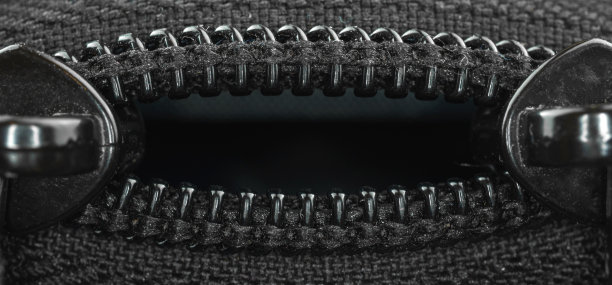 创意纺织背景横幅与袋拉链特写，复制空间照片图片下载