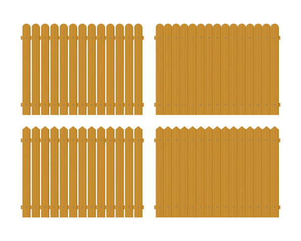 木栅栏孤立在白色背景上图片下载