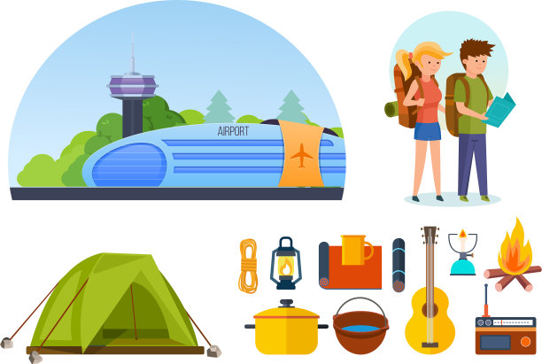 带着行李等在机场的乘客图片下载