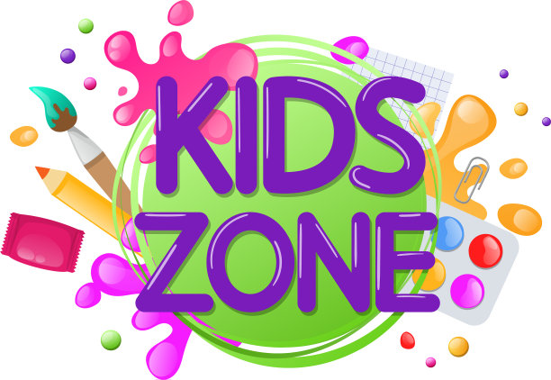 儿童区娱乐儿童横幅标签图片下载