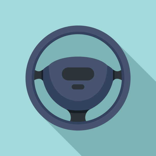 方向盘图标平坦风格图片下载