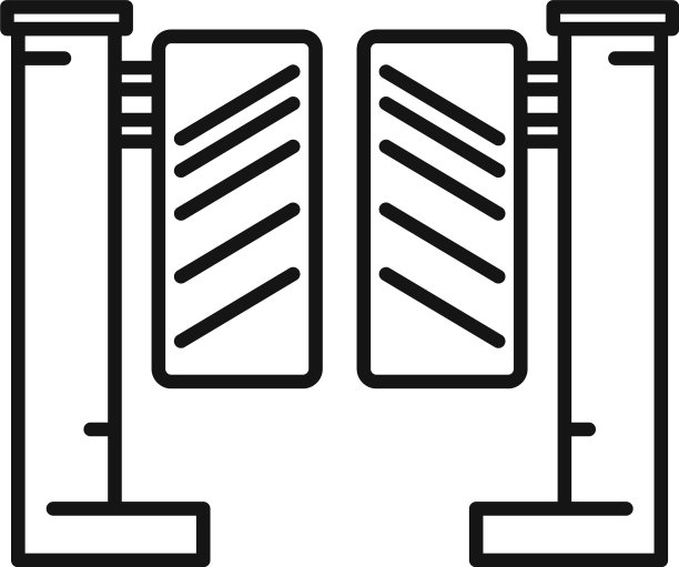 行走转门图标轮廓风格图片下载