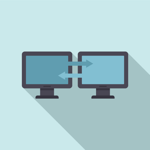 监控远程控制图标扁平化风格图片下载