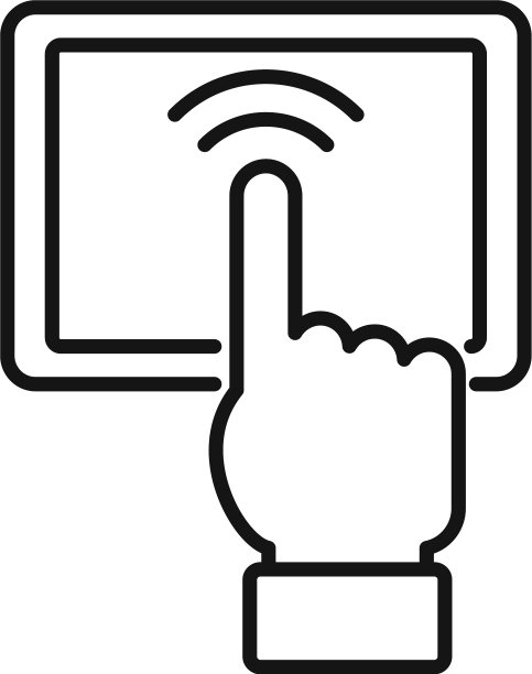 触摸遥控器图标轮廓样式图片下载