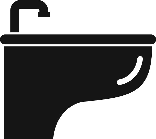 盆式坐浴盆图标简约风格图片下载