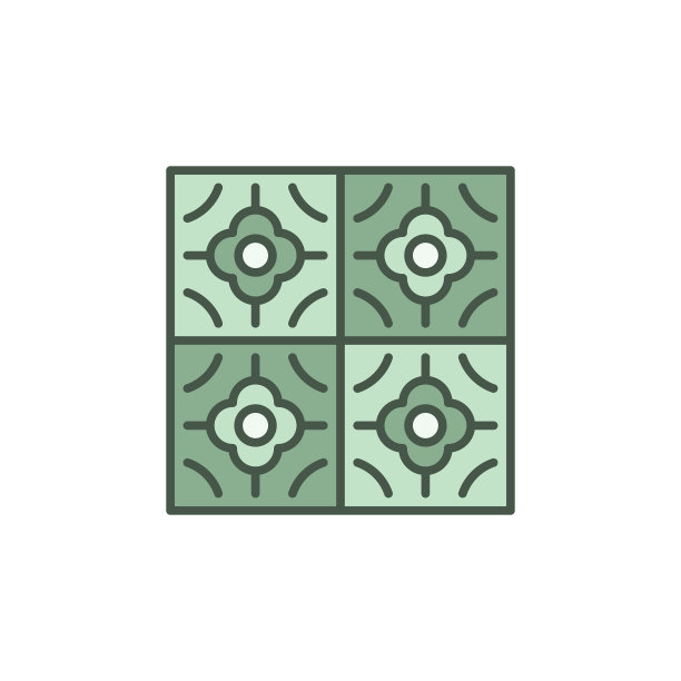 瓷砖概念彩色图标或符号图片下载