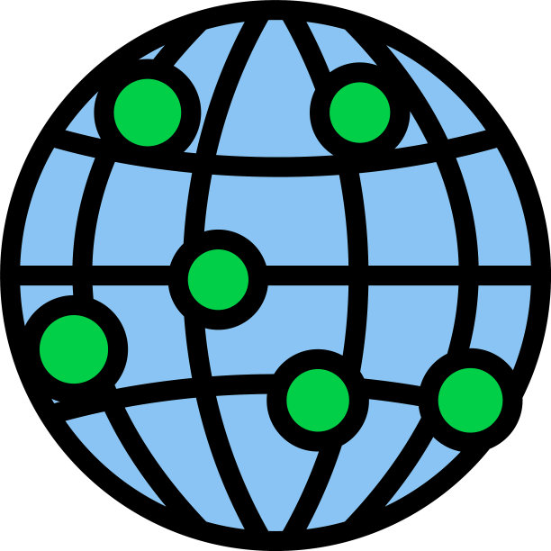 地球仪连接点图标图片下载