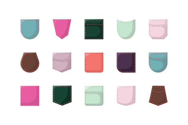 口袋卡通集图标布袋图片下载