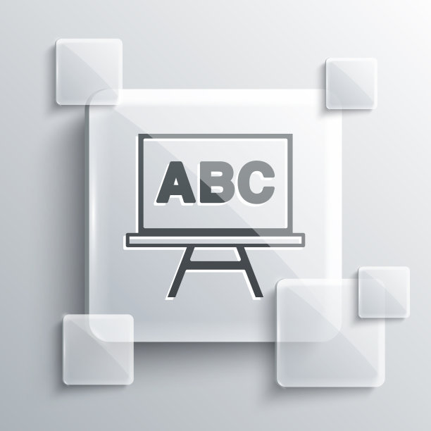 灰色黑板图标孤立在灰色背景图片下载