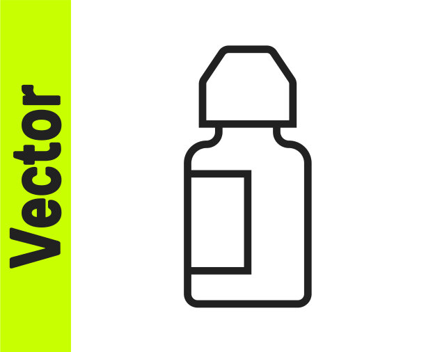 滴眼液瓶的图标在白色上被孤立图片下载