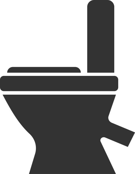 马桶图标黑色剪影图片下载