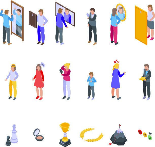 自尊图标设置等距样式图片下载