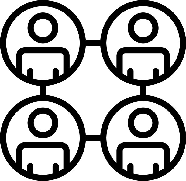 组人团队图标轮廓风格图片下载