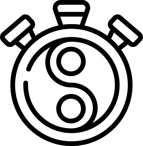 阴阳图标轮廓风格图片下载