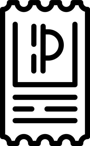 停车票图标轮廓风格图片下载