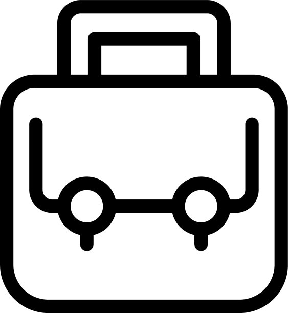 用户手提箱图标轮廓风格图片下载