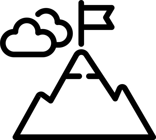 天空山图标轮廓风格图片下载