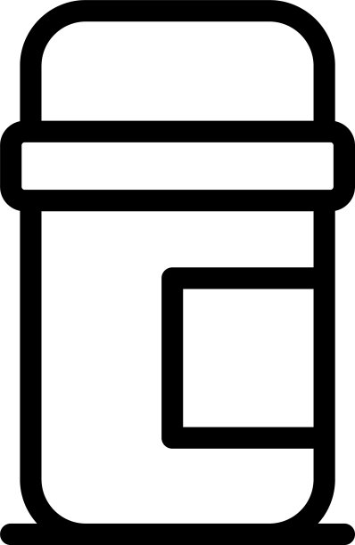 热杯热水瓶图标轮廓风格图片下载