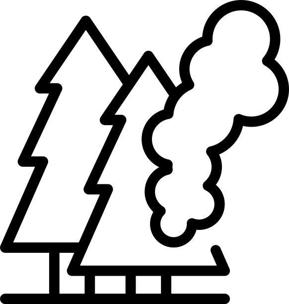 火森林图标轮廓风格图片下载