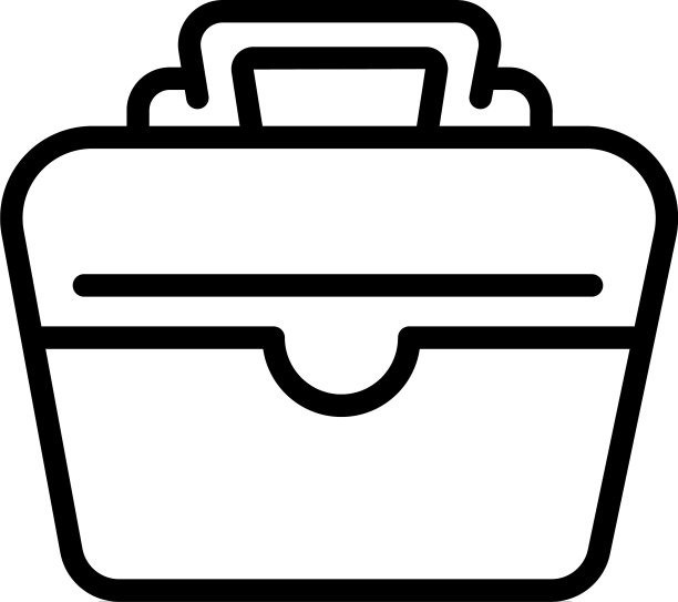 书包图标轮廓风格图片下载