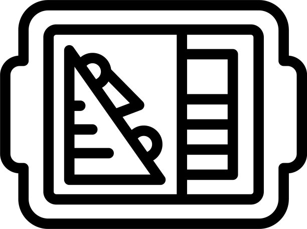 托盘午餐图标轮廓风格图片下载