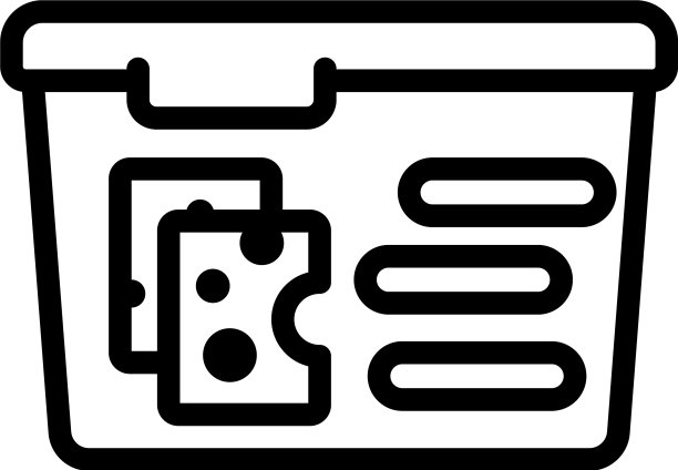 学校小吃图标轮廓风格图片下载