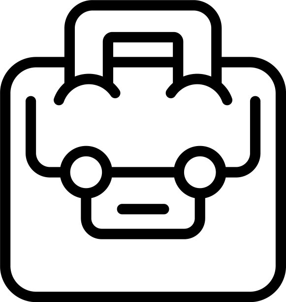 学生包图标轮廓风格图片下载