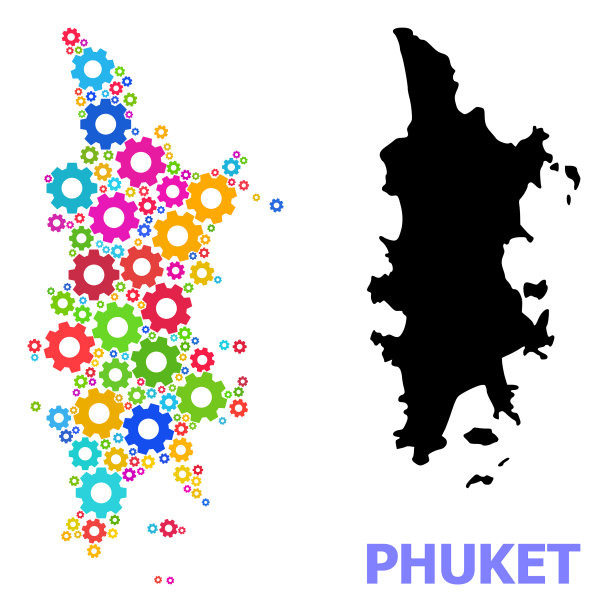 工程构图地图普吉彩色图片下载