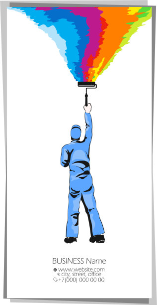 油漆工用统一的滚筒制卡图片下载