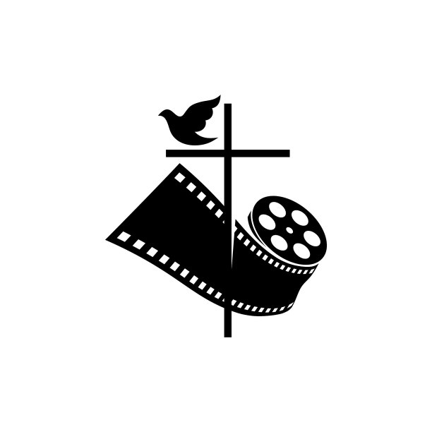 基督教电影的标志。部、会议、营、节、活动之电影及影像符号。图片下载