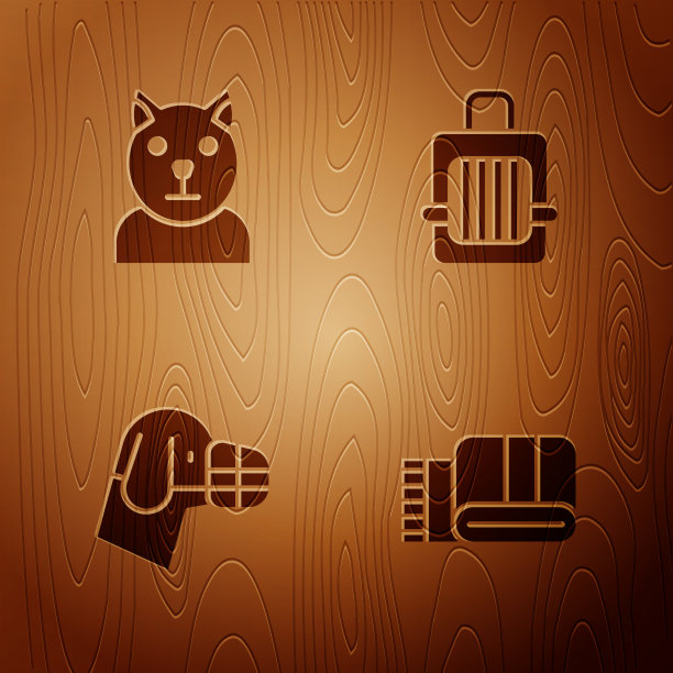 套毛巾叠猫狗在口套和宠物携带图片下载