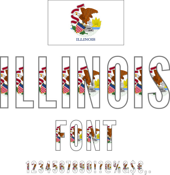 国旗的字体图片下载