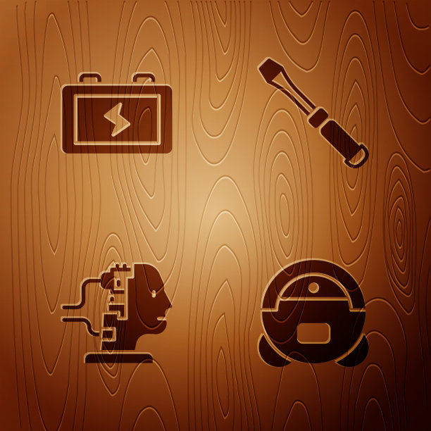 设置机器人吸尘器电池进行维护图片下载